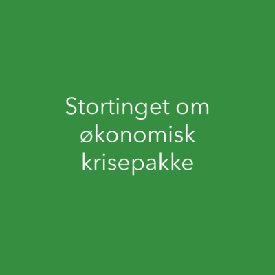 Stortinget har kommet til enige om en økonomisk krisepakke