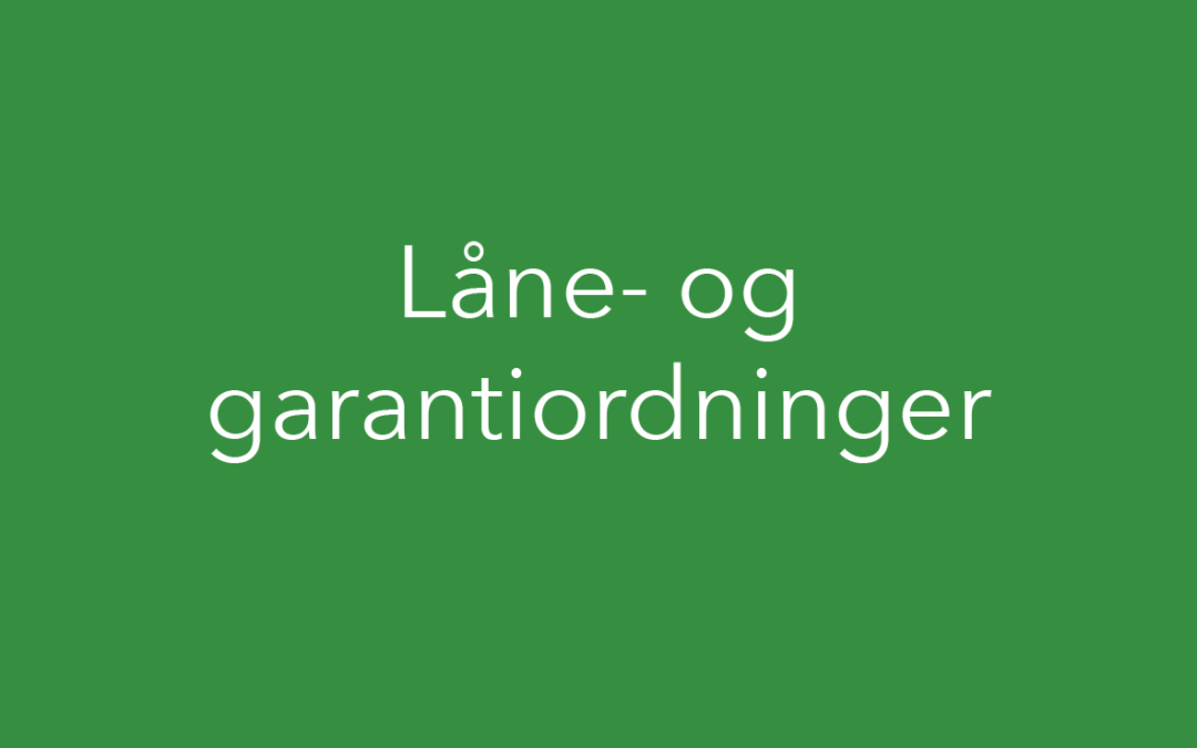 Låne- og garantiordninger